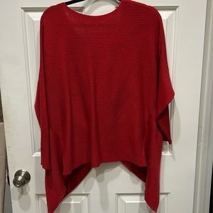 Tie back red sweater